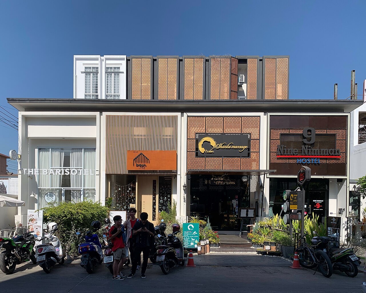 Shop building along Nimmanhaemin Road in Chiang Mai
